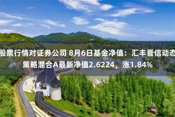 股票行情对证券公司 8月6日基金净值：汇丰晋信动态策略混合A最新净值2.6224，涨1.84%