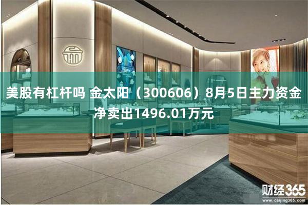 美股有杠杆吗 金太阳（300606）8月5日主力资金净卖出1496.01万元