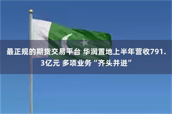 最正规的期货交易平台 华润置地上半年营收791.3亿元 多项业务“齐头并进”