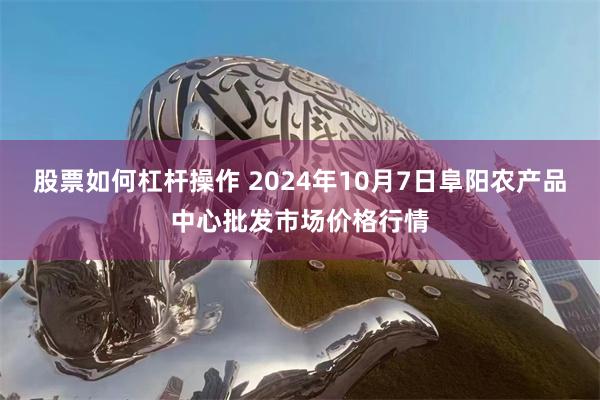 股票如何杠杆操作 2024年10月7日阜阳农产品中心批发市场价格行情