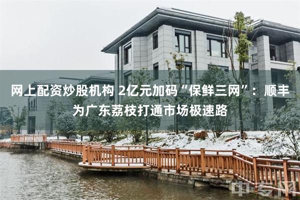 网上配资炒股机构 2亿元加码“保鲜三网”：顺丰为广东荔枝打通